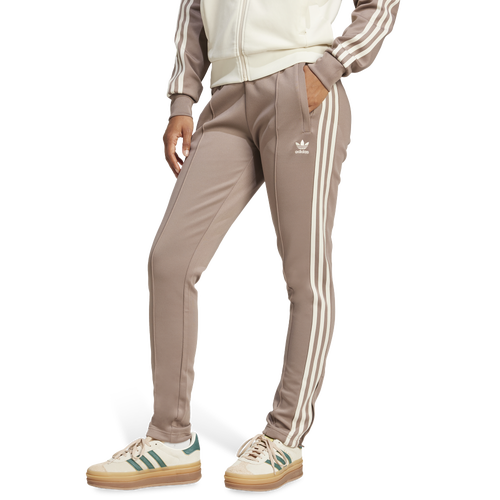 WOMENS - adidas Originals Superstar Track Pants - Trace Brown