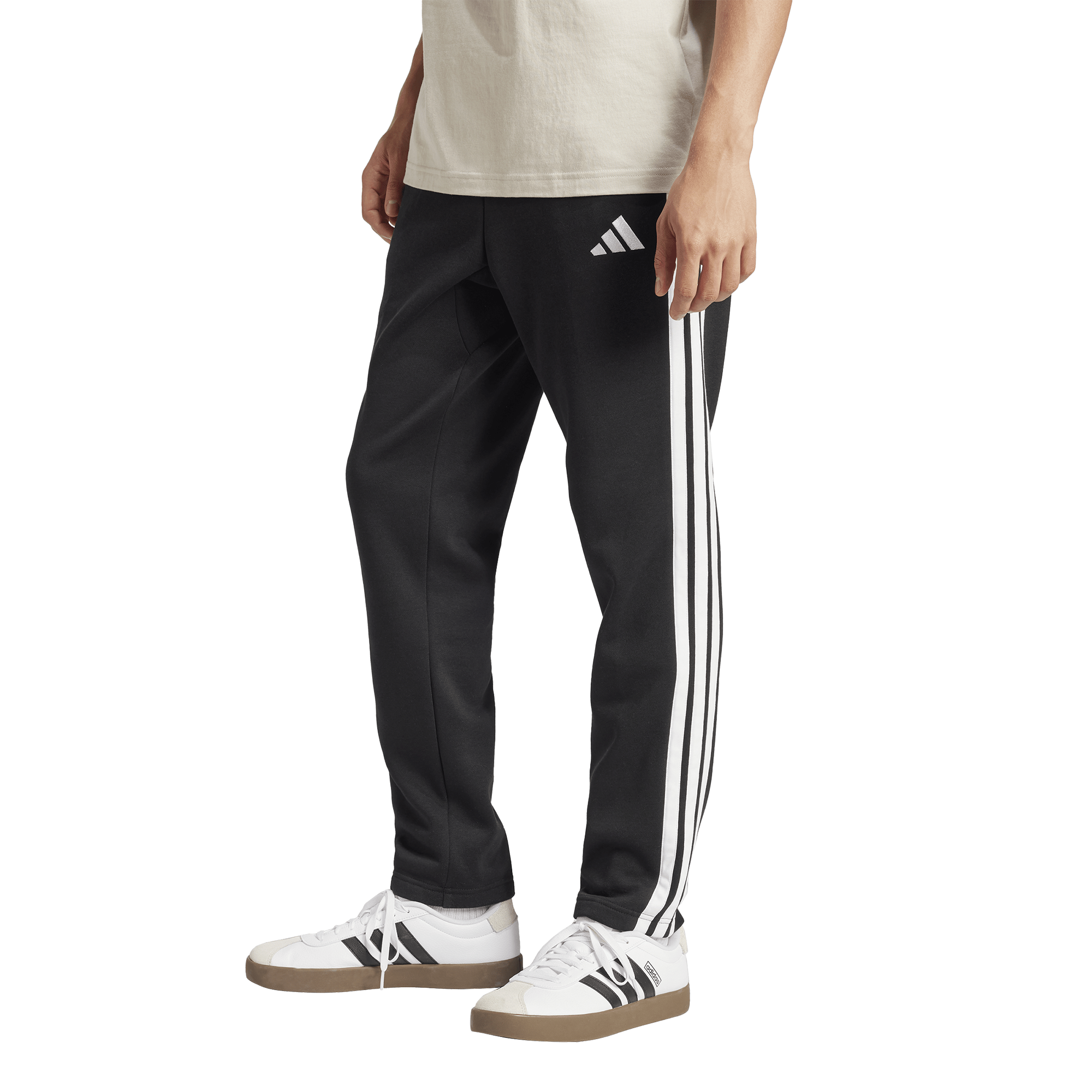 adidas Essentials 3-Stripes Fleece Open Hem Pants - Men's | Champs