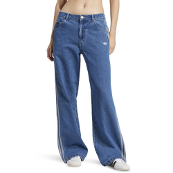 Women's - adidas Originals adicolor 3-Stripes Denim Track Pants - Indigo Denim