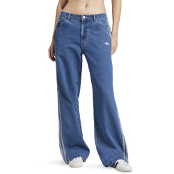 Women's - adidas Originals adicolor 3-Stripes Denim Track Pants - Indigo Denim