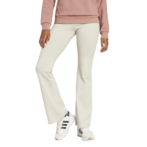  - adidas Essentials Small Logo Flared Leggings - Wonder Alumina/White