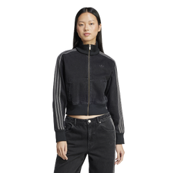 Women's - adidas Originals adicolor 3-Stripes Denim Track Top - True Black Denim