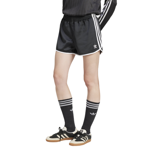 WOMENS - adidas 3 Stripes Sprinter Shorts - Black/White