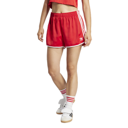 Women's - adidas 3 Stripes Sprinter Shorts - Scarlet/White
