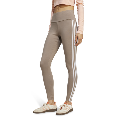 Adidas Originals Womens  3 Stripe Leggings In Brown