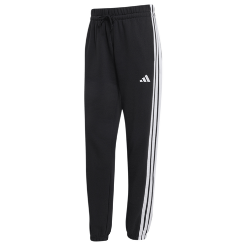  - adidas Essentials 3-Stripes French Terry Cuffed Pants - Black/White