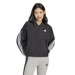 Women's - adidas Essentials 3Stripe Lifestyle Woven Bomber Jacket - Black/White