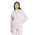 adidas Essentials 3-Stripes Full-Zip Fleece Hoodie - Women's Clear Pink/White