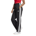 adidas Essentials 3-Stripes Open Hem Fleece Pants - adidas Black/White