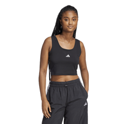 Women's - adidas Essentials Small Logo Cotton Lifestyle Tank Top - Black/White