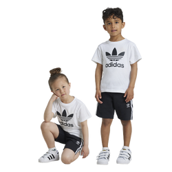 Boys' Preschool - adidas Originals adicolor Trefoil Shorts and T-Shirt Set - Black/White