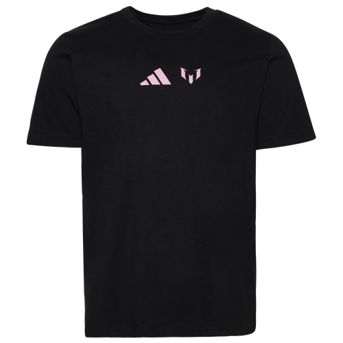 Adidas Originals Mens Adidas Messi 44 Trophy T-shirt In Black/pink