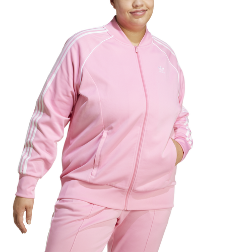 

adidas Originals Womens adidas Originals Plus Size adicolor Superstar Track Jacket - Womens Bliss Pink