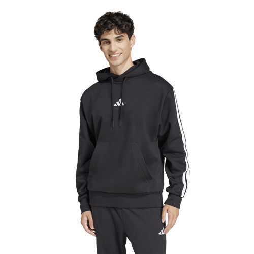 adidas Essentials 3-Stripes Fleece Hoodie - adidas White/Black
