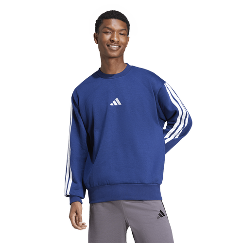 adidas Essentials 3-Stripes Fleece Sweatshirt - adidas Dark Blue/White