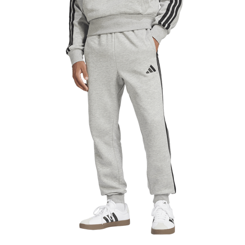  - adidas Essentials 3-Stripes Fleece Joggers - Medium Grey Heather/Black