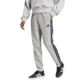 adidas Essentials 3-Stripes Fleece Open Hem Pants - Adidas Black/Medium Grey Heather