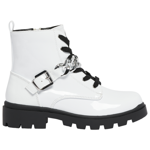 

Girls Steve Madden Steve Madden Jessa Boots - Girls' Grade School Shoe Black/White/Black/White Size 05.0