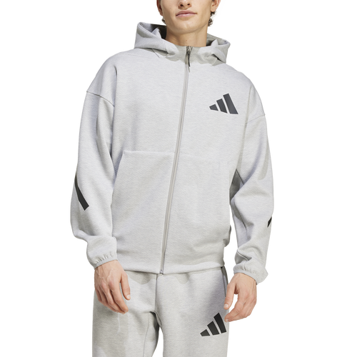 

adidas Mens adidas Z.N.E. Full-Zip - Mens Grey Heather/Grey Heather Size L