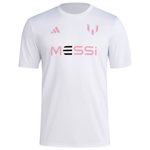 

adidas Mens adidas Messi Wordmark - Mens White Size M