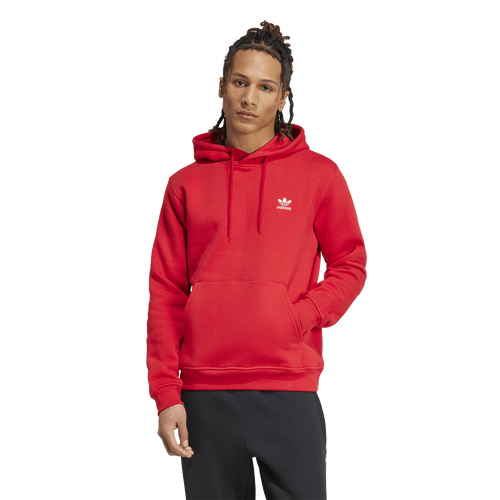 MENS - adidas Originals Trefoil Essentials Lifestyle Hoodie  - Better Scarlet