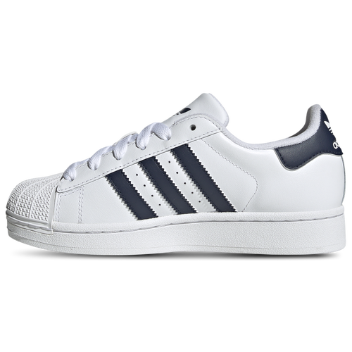 Adidas superstar black and white grade school hotsell