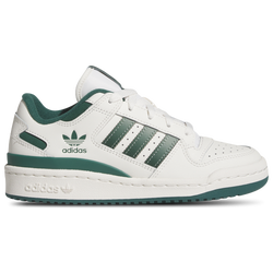 Boys' Grade School - adidas Originals Forum Low CL - Cloud White/Collegiate Green/Silver Green