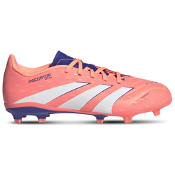 Boys' Grade School - adidas Predator League FG/MG - Signal Coral/Ftwr White