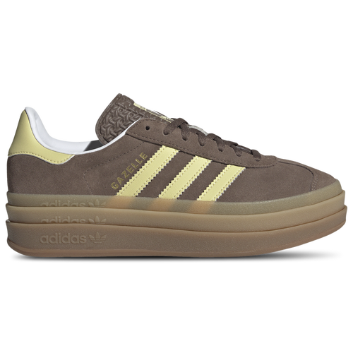 Women's - adidas Originals Gazelle Bold - Earth Strata/Powder Yellow White