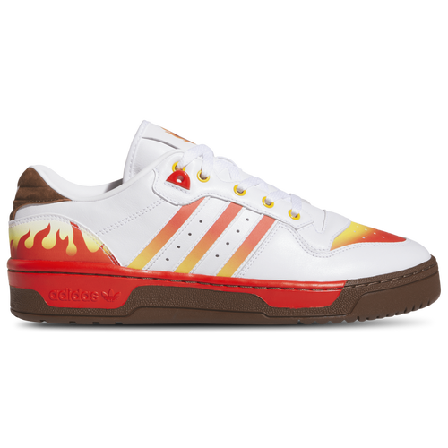 

adidas Mens adidas Rivalry Low Demon Slayer - Mens Basketball Shoes White/Red/Crew Yellow Size 9.5