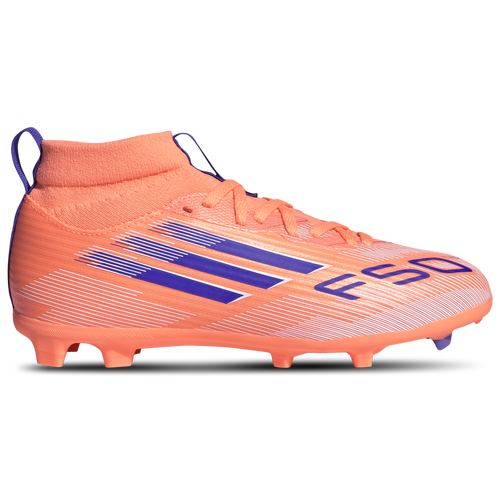  - adidas F50 League Mid FG/MG - Beam Orange/Lucid Blue