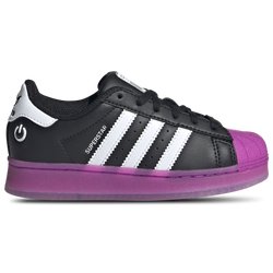 Girls' Preschool - adidas Originals Superstar LED Lights - Black/Purple Burst/White