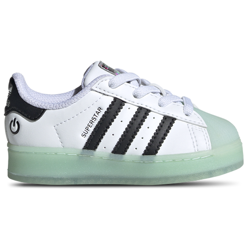 BOYS - adidas Originals Superstar LED Lights - White/Purple Black