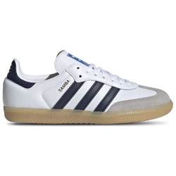 Boys' Grade School - adidas Originals Samba - White/Collegiate Navy/Gum