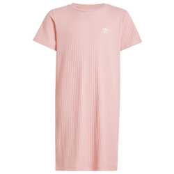 Girls' Grade School - adidas Originals Rib Knit Dress - Semi Pink Spark