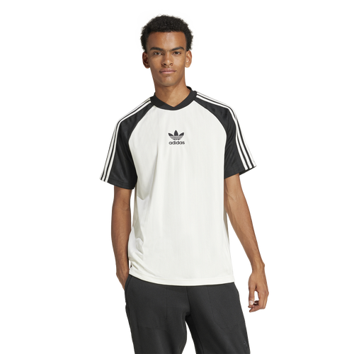 

adidas Mens adidas Jacquard Stripe Jersey - Mens Wonder White Size L