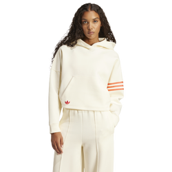 Women's - adidas Originals Neuclassics Hoodie - Real Coral/Cream White