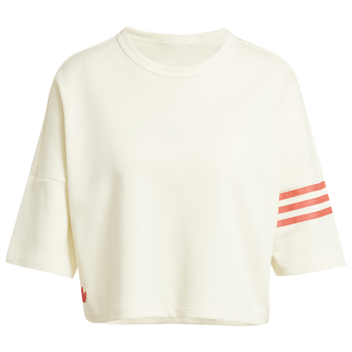 WOMENS - adidas Originals Neuclassic T-Shirt - Cream White/Real Coral