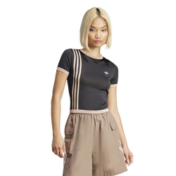 Women's - adidas Originals Trefoil Knitted T-Shirt - Black