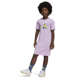 Girls' Preschool - adidas x Smiley World Sportswear Dress - Bliss Lilac/Preloved Ink