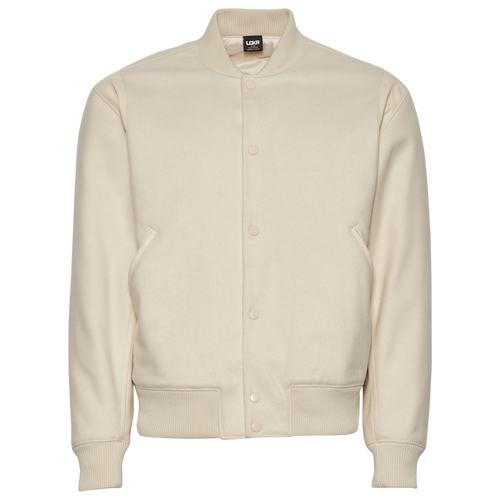 Lckr Mens  Varsity Jacket In White/white