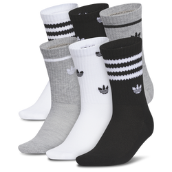 Boys' Grade School - adidas Originals Remix 4.0 Crew Socks 6 Pack - White/Grey Heather/Black