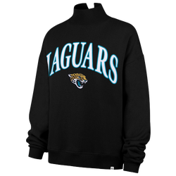 Women's - 47 Brand Jaguars Vantage Mock Neck PO Crew Swtr - Black