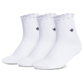 adidas Originals Ruffle Quarter Socks 3-Pack - Adidas White/Black