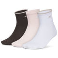 adidas Originals Luna High Quarter Socks 3-Pack - Adidas Aurora Coffee Brown/Sandy Pink White