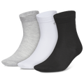 adidas Originals Embroidered Quarter Socks 3 Pack - Adidas Heather Grey/White Black