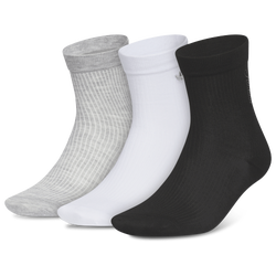 Youth - adidas Originals Embroidered Quarter Socks 3 Pack - White/Black/Heather Grey
