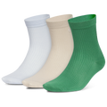 adidas Originals Embroidered Quarter Socks 3 Pack - Adidas Crystal Sky Blue/Stone Khaki Bold Green