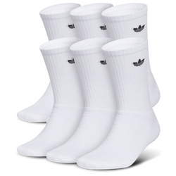Adult - adidas Originals Trefoil 6 Pack Crew Socks - White/White