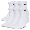 adidas Originals Trefoil 6 Pack Quarter Socks - Adidas White